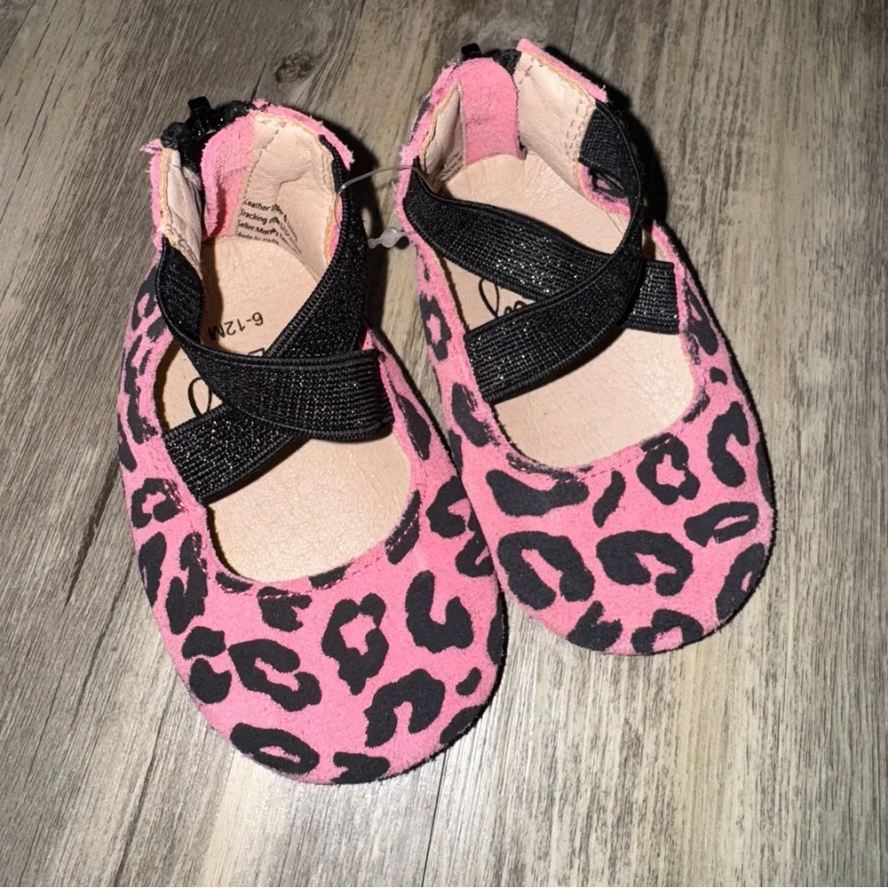 Monkey Feet Pink Leopard Baby Sandals